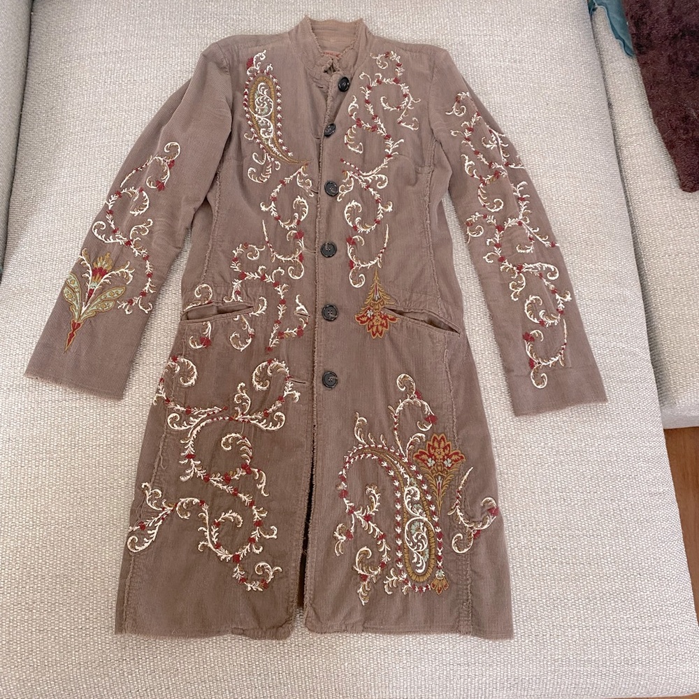 Johnny Was Embroidered Coat